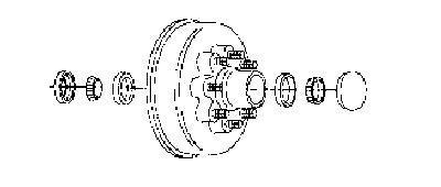 HUB/DRUM 8 BOLT, 6.5